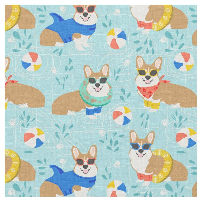 Corgi bassäng party hund tyg (Närbild)