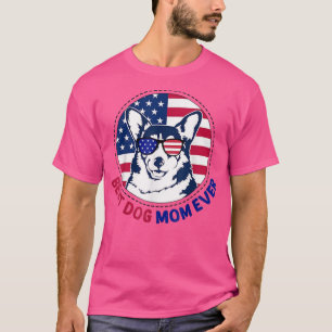 Corgi Best Hund Mamma någonsin Retro USA Amerikans T Shirt