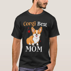 Corgi Best Mamma Hearts Hund för Mor S-dagen T Shirt