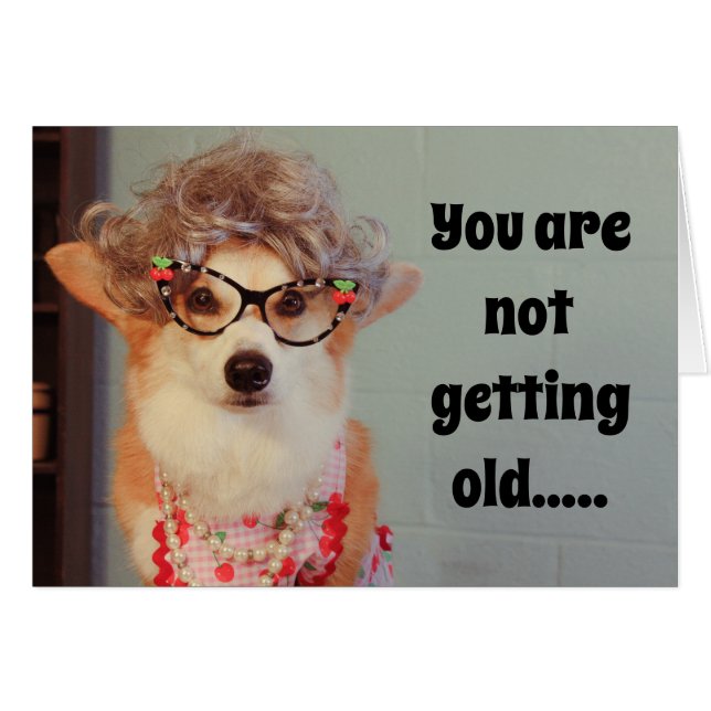 Corgi Birthday-kort Hälsningskort (Framsidan Horizontal)