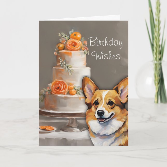 Corgi Birthday Önskemål Card Kort (Framsida)