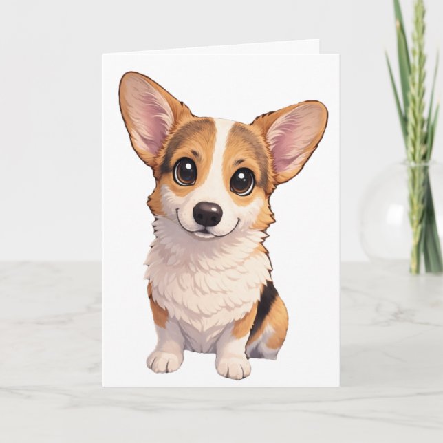 Corgi Blank Card  Kort (Framsida)