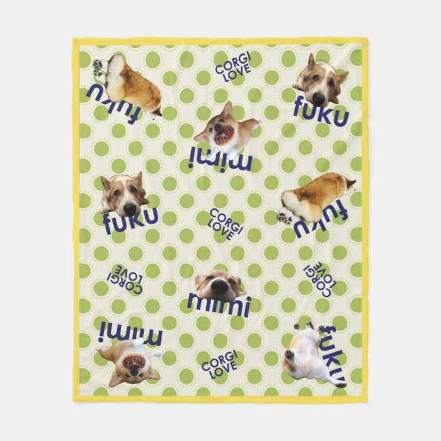 corgi blanket fleecefilt (Framsidan)