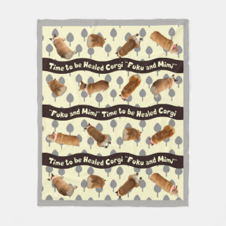 corgi blanket tree fleecefilt