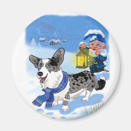 Corgi blue merle magnet