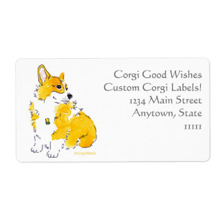 Corgi Bra Önskemål Anpassningsbar Labels Fraktsedel