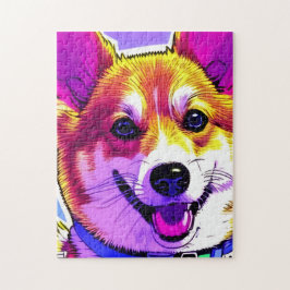 Corgi bright, fet färg pussel