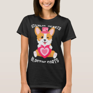 Corgi bryter hjärtan sprutar fisa Alla hjärtans da T Shirt