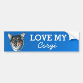 Corgi Bumper Sticker Bildekal