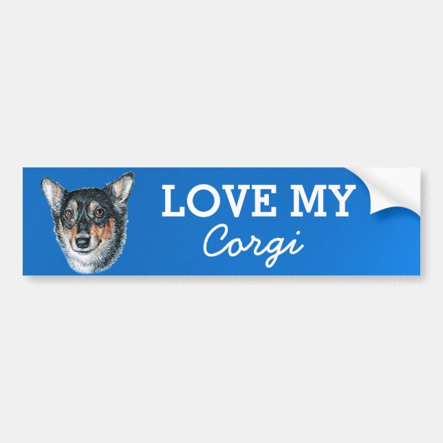 Corgi Bumper Sticker Bildekal (Framsidan)