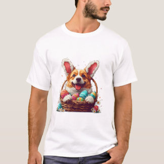 Corgi Bunny Öron Påsk Day T Shirt