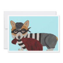 Corgi Burglar Invitation