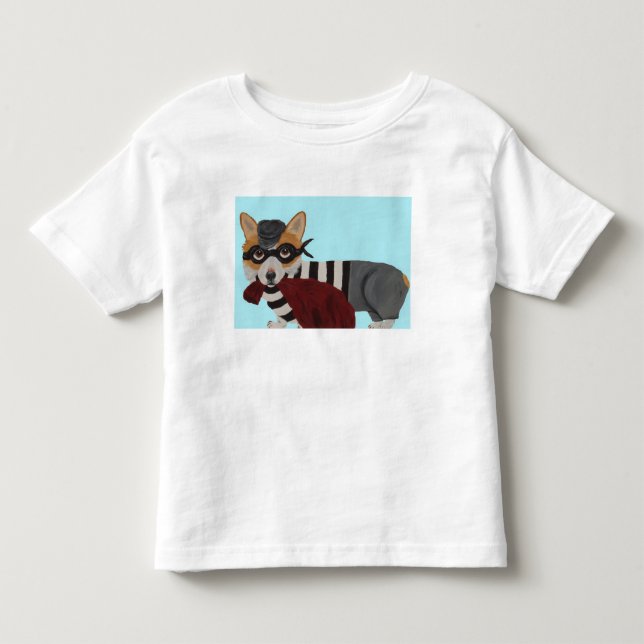 Corgi Burglar T-Shirt (Framsida)