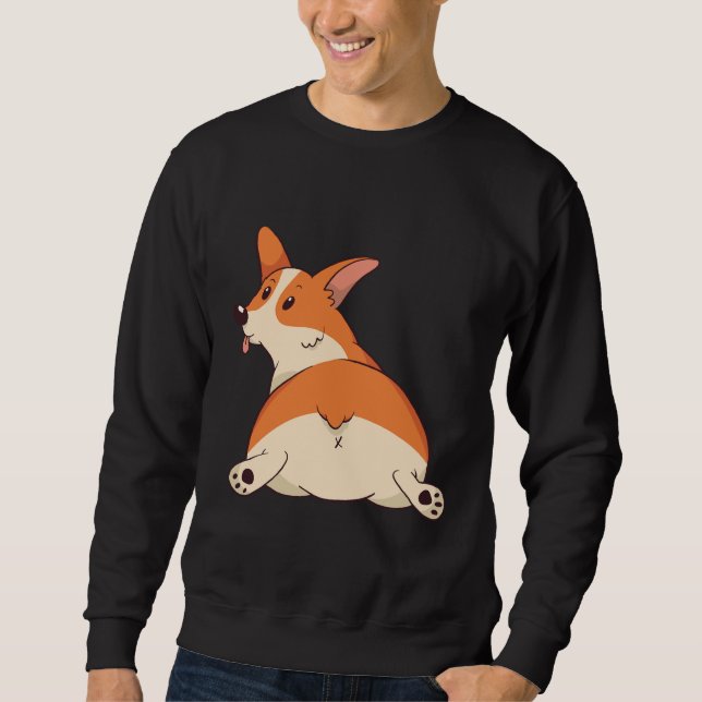 Corgi Butt 201 Lång Ärmad Tröja (Framsida)
