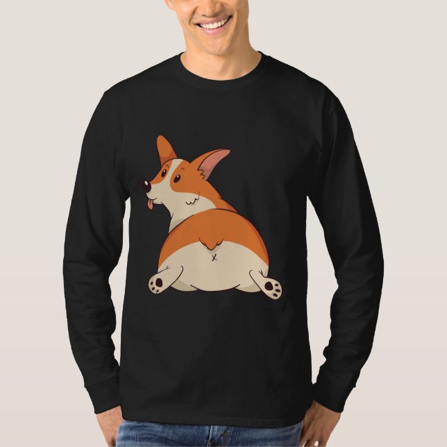 Corgi Butt 201 T Shirt (Framsida)