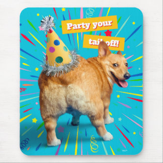 Corgi Butt Födelsedags hatt Musmatta