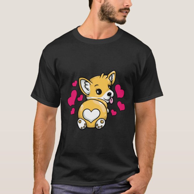 Corgi Butt Funny Corgi Bum 874 T Shirt (Framsida)