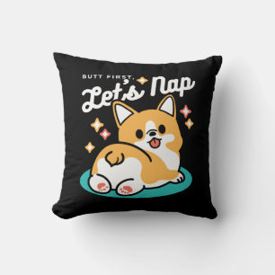 Corgi Butt och Nap Vibes - Cute Sleeping Hund Kudde
