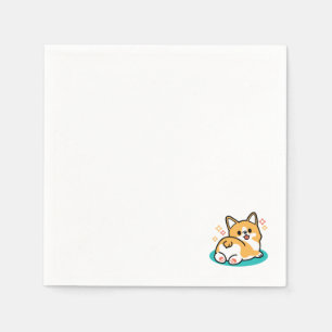 Corgi Butt och Nap Vibes - Cute Sleeping Hund Pappersservett