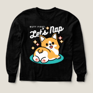 Corgi Butt och Nap Vibes - Cute Sleeping Hund T Shirt