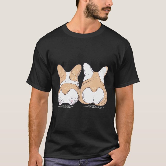 Corgi Butts Animal T Shirt (Framsida)