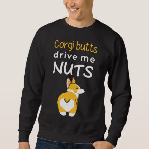 Corgi Butts Drive Me Nöt Lång Ärmad Tröja