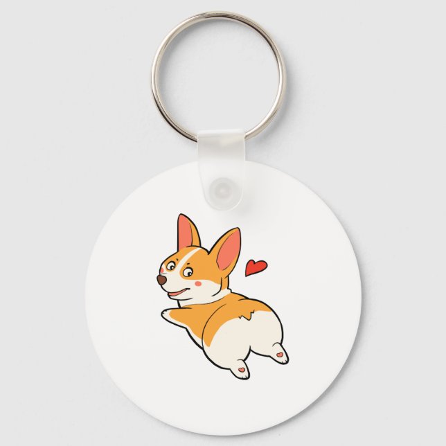 Corgi Butts Nyckelring (Framsida)