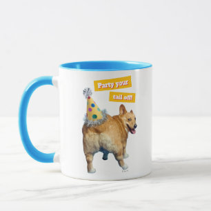 Corgi Byx Födelsedagshatt Mugg