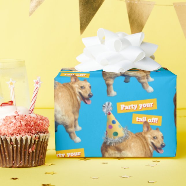 Corgi Byx Födelsedagshatt Presentpapper (Födelsedagsfest)