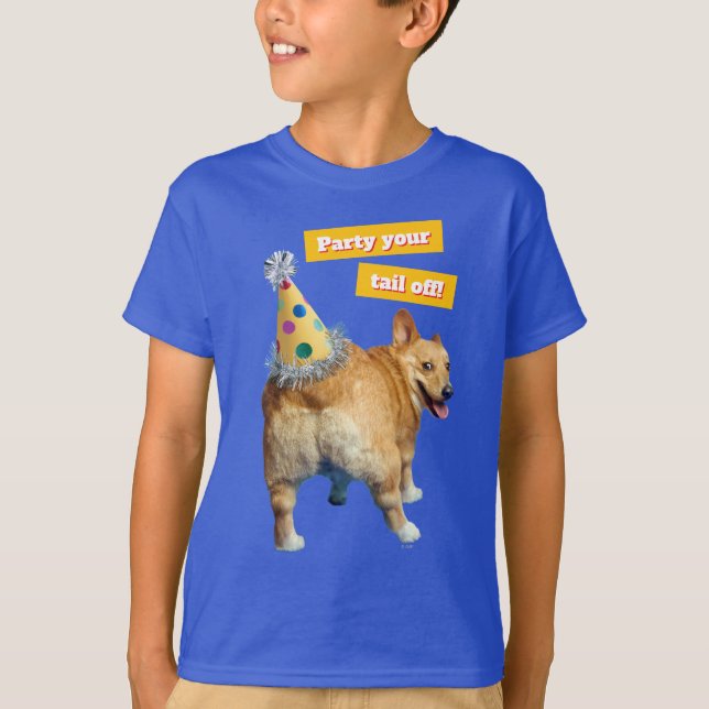 Corgi Byxlesdagshatt T Shirt (Framsida)