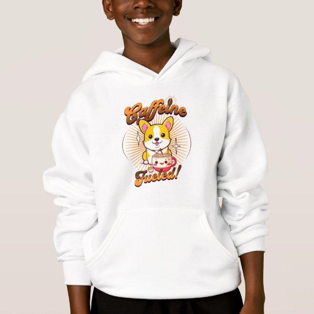 CORGI CAFFEINE FUELED! T SHIRT (Framsida)