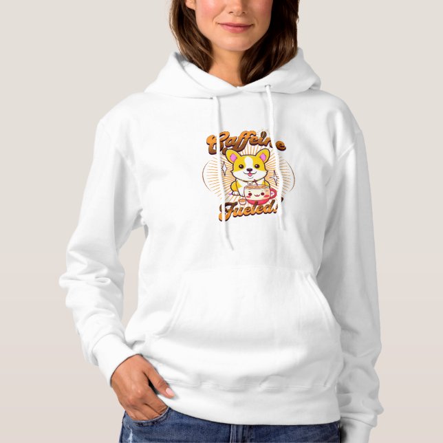 CORGI CAFFEINE FUELED! T SHIRT (Framsida)
