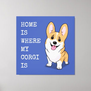 Corgi Canvastryck