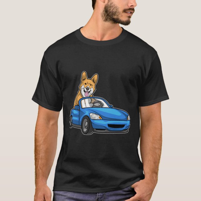 Corgi Car T Shirt (Framsida)