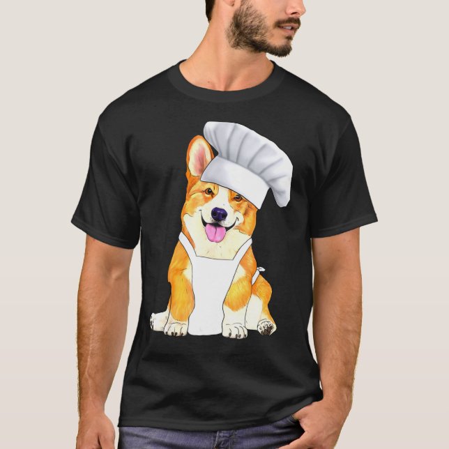 Corgi Chef Cute Hund in a Chef Ha T Shirt (Framsida)