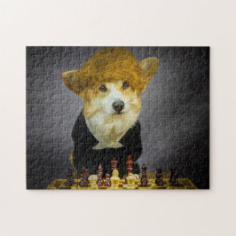 Corgi Chess Player Puzzle Pussel