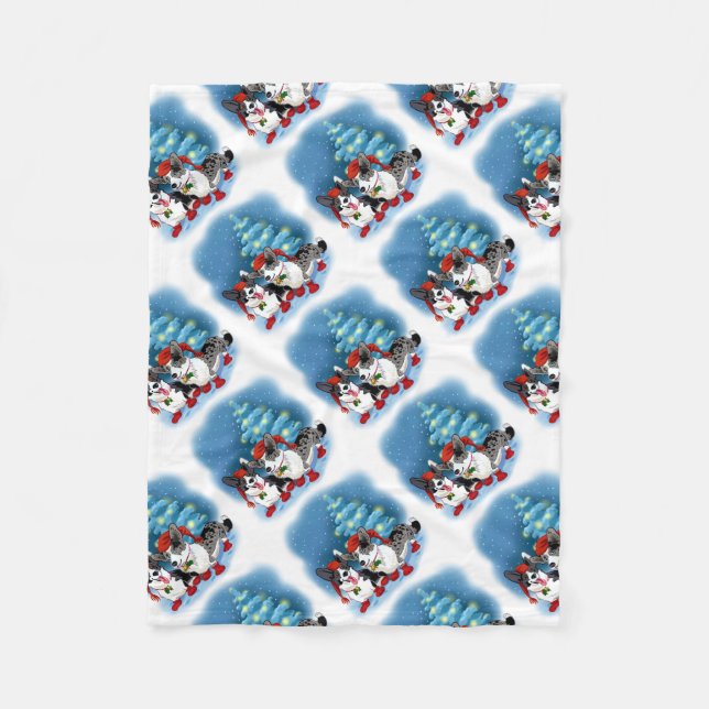 CORGI CHRISTMAS FLEECEFILT (Framsidan)