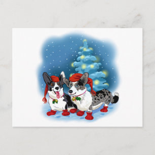 CORGI CHRISTMAS HELG VYKORT