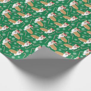 Corgi christmas, Santa tassar inslagna papprare Presentpapper