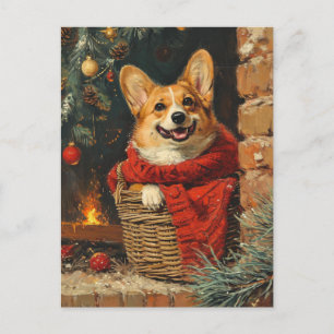 Corgi christmas vykort