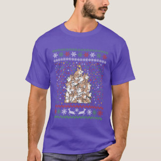 Corgi Christmasree Ugly-julfamiljen T Shirt
