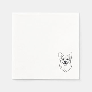 Corgi Cocktail Napkin Pappersservett