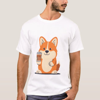 Corgi Coffee Patrol Morgonte T-shirt