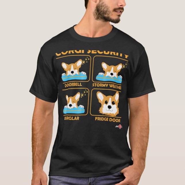 Corgi Corgi Security Corgi T Shirt (Framsida)