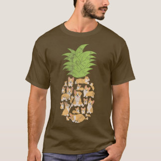 Corgi Corgis Pineapple Hund älskare Distress T Shirt