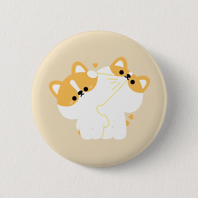 Corgi Couple Knapp (Framsida)