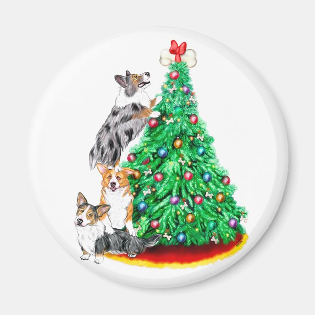 Corgi Cristmas Reach Goals Magnet (Framsidan)
