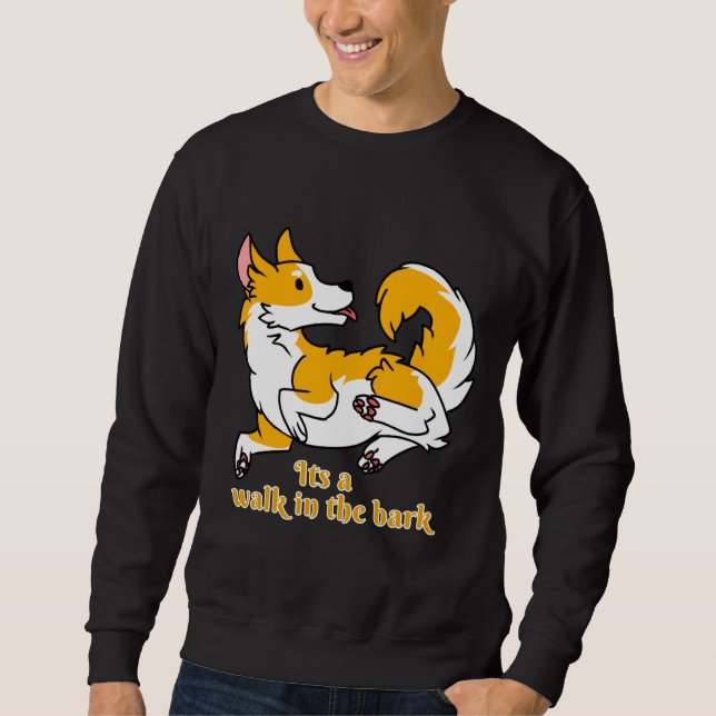 Corgi Cuddle Lång Ärmad Tröja (Framsida)