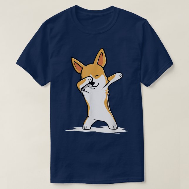Corgi Cute Dabbing Funny Dab Dance Gift  T Shirt (Design framsida)