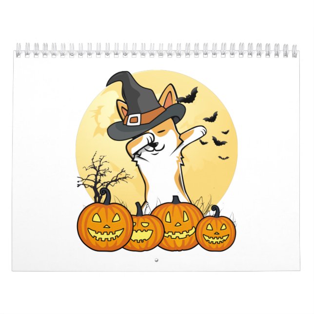 Corgi Dabbing Halloween Kalender (Omslag)